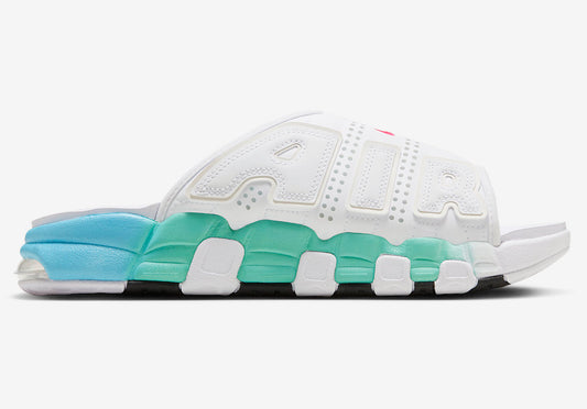 TS NIKE AIR MORE UPTEMPO SLIDE WHITE AQUA