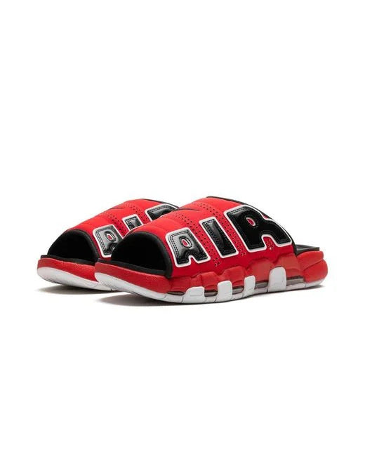 TS  NIKE AIR UPTEMPO SLIDES RED CHICAGO